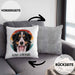 Berner Sennen Besitzer Kissen mit Füllung 40x40 Geschenk Lustiger Spruch Geschenkidee Berner Sennen Mama Papa (Grau) Grau Trendation