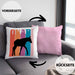 Lustige Okapi Kissen mit Füllung 40x40 Geschenk für Okapi Liebhaber Grafik (Grau) Rosa Trendation