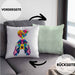Cocker Spaniel Herz Farbe Besitzer Kissen mit Füllung 40x40 Geschenk Lustiger Spruch Geschenkidee Cocker Spaniel Liebhaber (Grau) Grün Trendation