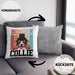 Border Collies Besitzer Kissen mit Füllung 40x40 Geschenk Lustiger Spruch Geschenkidee Retro Vinatge Border Collies (Grau) Grau Trendation