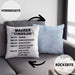 Maurer Kissen mit Füllung 40x40 Geschenk Mit Spruch Maurer Geschenkidee Lustig Männer Stundenlohn (Grau) Blau Trendation