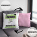 Bassist Kissen mit Füllung 40x40 Geschenk für Bassist Geburtstag Lustiger Spruch Was Ist Deine Superkraft (Grau) Rosa Trendation