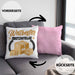 Paketzusteller Geschenk Kissen mit Füllung 40x40 Spruch Weltbester Paketzusteller Postbote (Grau) Rosa Trendation