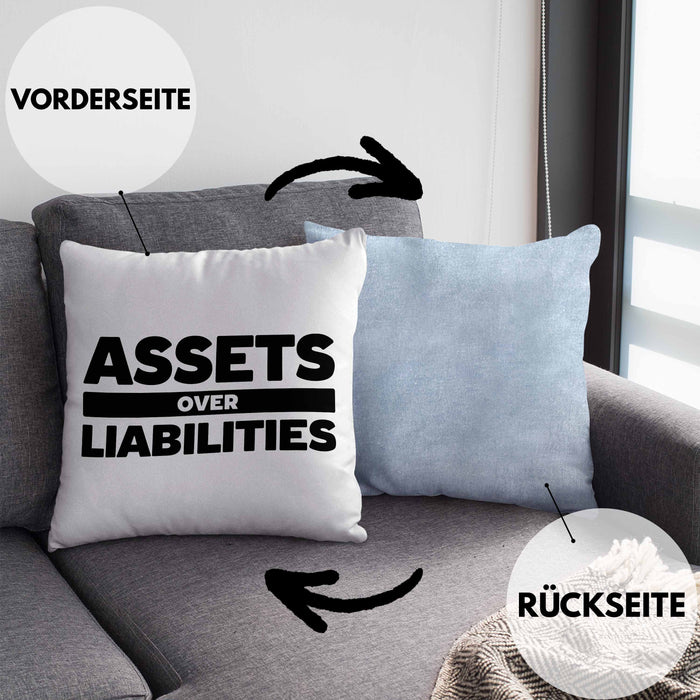 Entrepreneur Kissen mit Füllung 40x40 Entrepreneurship Geschenk Spruch Motivation Idee Sprüche (Grau) Blau Trendation