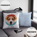 Jack Russel Besitzer Kissen mit Füllung 40x40 Geschenk Lustiger Spruch Geschenkidee Jack Russel Mama Papa (Grau) Blau Trendation