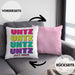 Untz Untz Untz Just Rave Kissen mit Füllung 40x40 Geschenk Techno Geschenkidee Raver Geburtstag (Grau) Rosa Trendation