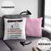 Der tolle Tag Badminton Spieler Kissen mit Füllung 40x40 Geschenk Spruch (Grau) Rosa Trendation