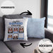 Australian Shepherd Besitzer Kissen mit Füllung 40x40 Geschenk Lustiger Spruch Geschenkidee Australian Shepherd Tricks Bleib (Grau) Blau Trendation