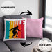 Boule Kissen mit Füllung 40x40 für Boule-Spieler als Geschenkidee Spruch (Grau) Rosa Trendation