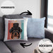 Rottweiler Besitzer Kissen mit Füllung 40x40 Geschenk Lustiger Spruch Geschenkidee Retro Vinatge Rottweiler (Grau) Blau Trendation