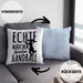 Mädchen Handball-Spielerin Kissen mit Füllung 40x40 Geschenk Spruch Echte Mädchen Spielen Handball Geschenkidee Frauen (Grau) Blau Trendation