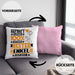 Enkel Geschenk Lustiger Spruch für Enkel Geschenkidee Bester Enkel Der WeltKissen mit Füllung 40x40 (Grau) Rosa Trendation