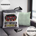 Rottweiler Papa Besitzer Kissen mit Füllung 40x40 Geschenk Lustiger Spruch Geschenkidee Rottweiler Liebhaber (Grau) Grün Trendation