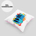Keyboard Spieler Kissen mit Füllung 40x40 Geschenk für Keyboarder Musiker Band Geschenkidee Bunt (Grau) Rosa Trendation