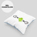 Frosch Kissen mit Füllung 40x40 Geschenk für Frosch-Liebhaber Lustige Geschenkidee :( + Frosch = :) Geburtstag (Grau) Blau Trendation