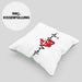 Dänische Flagge Geschenk Kissen mit Füllung 40x40 Herzschlag Dänemark Urlau Geschenkidee (Grau) Grün Trendation