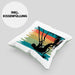 Kitesurfing Kissen mit Füllung 40x40 Geschenk für Kitesurfer Geschenkidee (Grau) Grün Trendation
