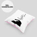 Katze Herzschlag Kissen mit Füllung 40x40 Geschenk für Katzenbesitzerin (Grau) Rosa Trendation