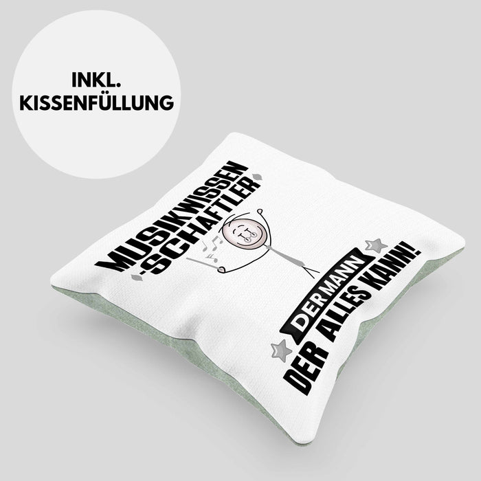 Musikwissenschaftler Kissen mit Füllung 40x40 Geschenk für Musikwissenschaftler Der Mann Der Alles Kann Geschenkidee zum Geburtstag (Grau) Grün Trendation