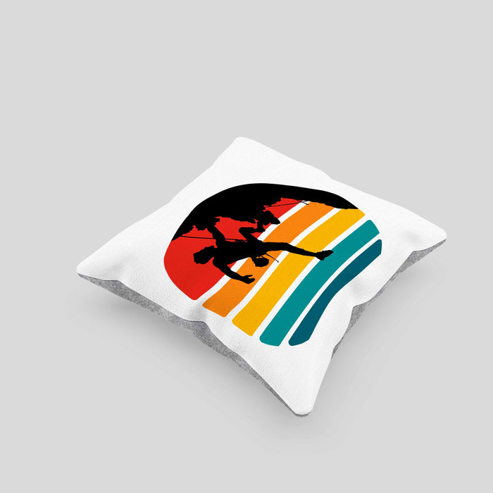 Bouldern Kissen mit Füllung 40x40 Klettern Grafik Geschenk für Kletterfans Boulderer (Grau) Grau Trendation