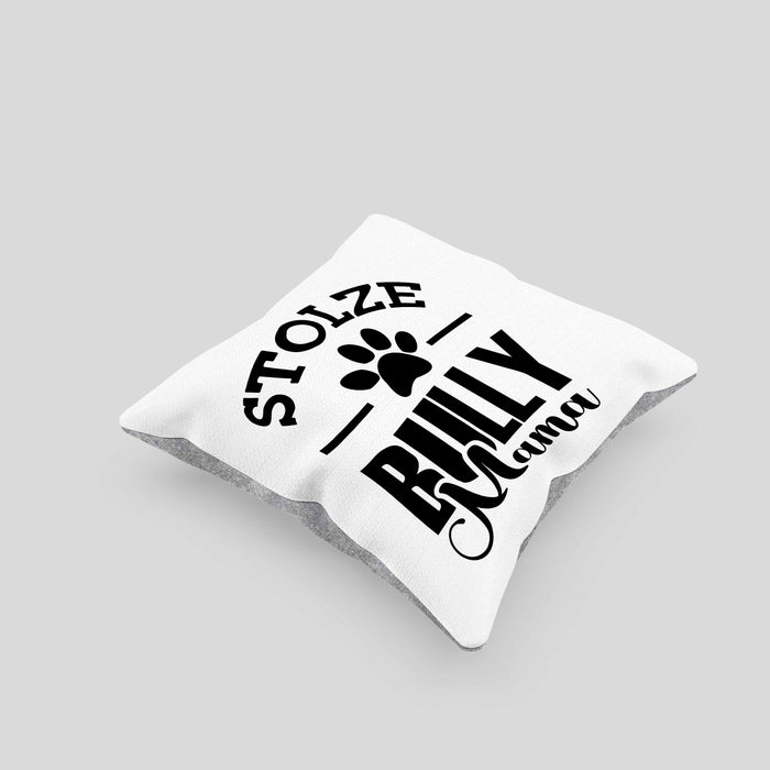 Hunde Kissen mit Füllung 40x40 Geschenk für stolze Bully-Mamas Bully Hunde Geschenkidee (Grau) Grau Trendation