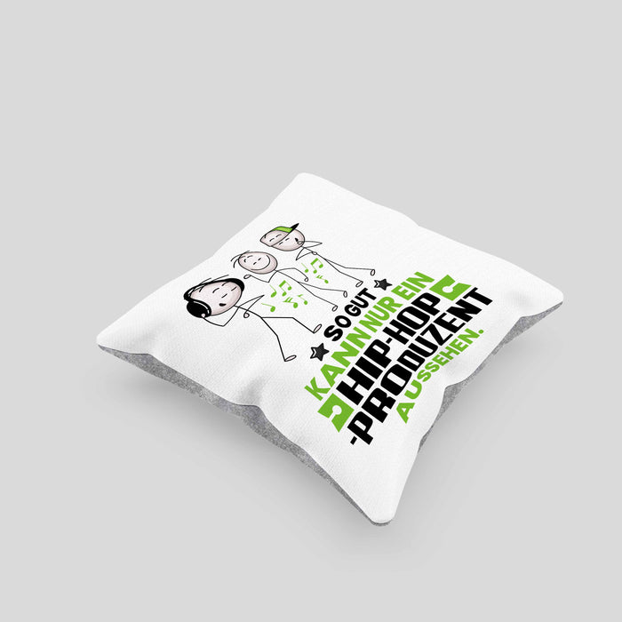 Hip-Hop-Produzent Geschenk Kissen mit Füllung 40x40 So Gut Kann Nur Ein Hip-Hop-Produzent Aussehen Geschenkidee (Grau) Grau Trendation