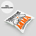 MMA-Kissen mit Füllung 40x40 Geschenk für MMA-Kämpfer Geschenkidee First MMA Lesson (Grau) Grün Trendation