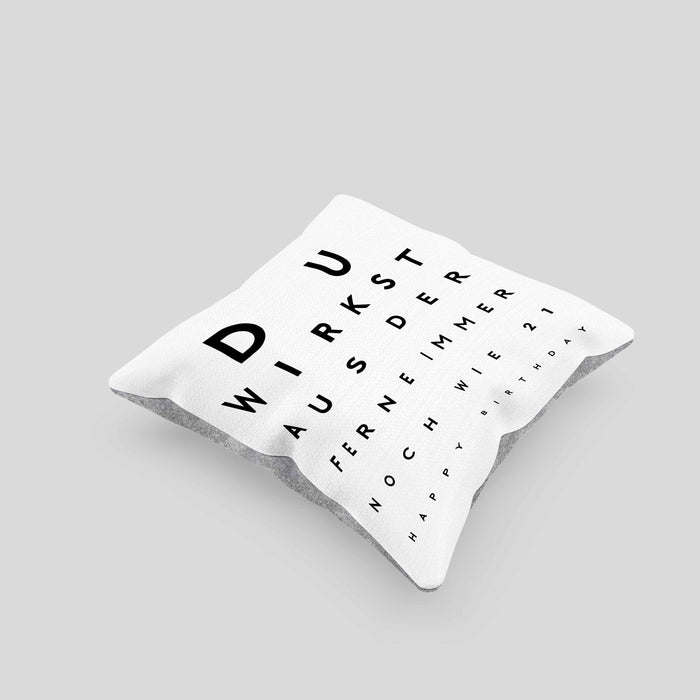 Happy Birthday Kissen mit Füllung 40x40 Du Wirst Aus Der Ferne Immer Noch Wie 21 Geburtstag Geschenkidee Männer Frauen Geschenk zum Geburtstag (Grau) Grau Trendation