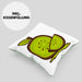 Kissen mit Füllung 40x40 für echte Kiwi Fans - Lustiges Geschenk mit Spruch (Grau) Grün Trendation
