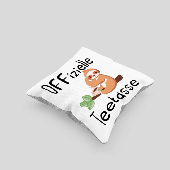 Offizielle TeeKissen mit Füllung 40x40 Geschenk Teetrinker Geschenkidee Tee-Kissen mit Füllung 40x40 (Grau) Grau Trendation