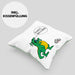 Boule Kissen mit Füllung 40x40 Geschenk Boule-Spieler Geschenkidee Spruch T-Rex Dino Ich Hasse Boule Spielen (Grau) Grün Trendation