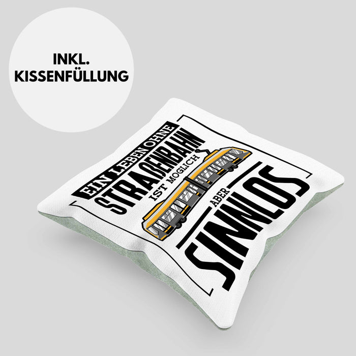 Lustige Kissen mit Füllung 40x40 Geschenk Spruch Lustig Normale Menschen Machen Mir Angst Geschenkidee Geburtstag (Grau) Grün Trendation