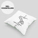 Kettensäge Herzschlag Kissen mit Füllung 40x40 Waldarbeiter Geschenk Lustige Geschenkidee Forstarbeiter (Grau) Grün Trendation