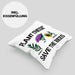 Lustige Kissen mit Füllung 40x40 für Bienenliebhaber Plant These Save The Bees Geschenk (Grau) Grün Trendation