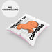 Respect The Capybara Kissen mit Füllung 40x40 Capybara Tier Geschenk für Capybara Liebhaber (Grau) Rosa Trendation