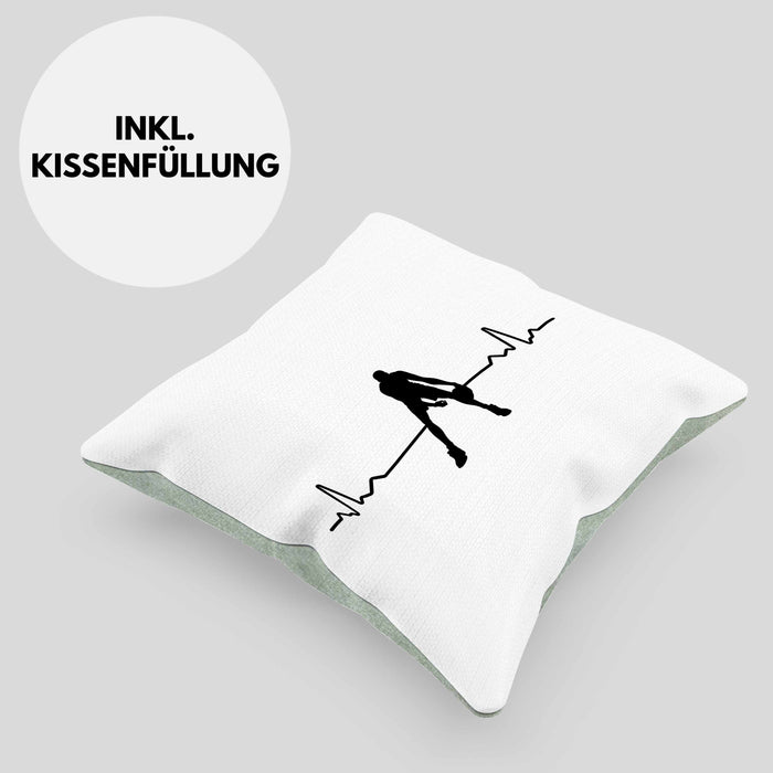 Basketball Kissen mit Füllung 40x40 Geschenk Basketballspieler Coach Trainer Geschenkidee Lustige Kissen mit Füllung 40x40 Basketballer Jungs Jungen (Grau) Grün Trendation