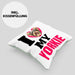 Yorkie Besitzerin Kissen mit Füllung 40x40 Geschenk Lustiger Spruch Geschenkidee I Love My Yorkie (Grau) Grün Trendation