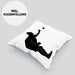 Boule Kissen mit Füllung 40x40 Geschenk Boule-Spieler Geschenkidee Spruch Grafik Werfender Boule Spieler (Grau) Blau Trendation