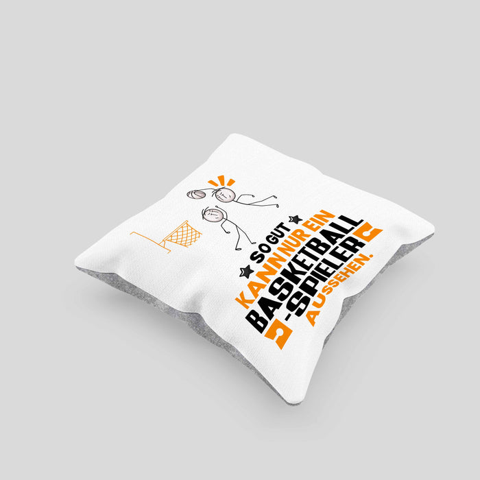 Basketballspieler Geschenk Kissen mit Füllung 40x40 So Gut Kann Nur Ein Basketballspieler Aussehen Geschenkidee (Grau) Grau Trendation