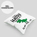 T-Rex Dino Kissen mit Füllung 40x40 Geschenk Wenn Du Glücklich Bist Und Du Es Weißt Klatsche Geschenkidee Dinosaurier Fans (Grau) Grün Trendation