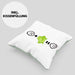 Frosch Kissen mit Füllung 40x40 Geschenk für Frosch-Liebhaber Lustige Geschenkidee :( + Frosch = :) Geburtstag (Grau) Grün Trendation