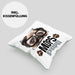 Mops Papa Besitzer Kissen mit Füllung 40x40 Geschenk Lustiger Spruch Geschenkidee Mops Liebhaber (Grau) Grün Trendation
