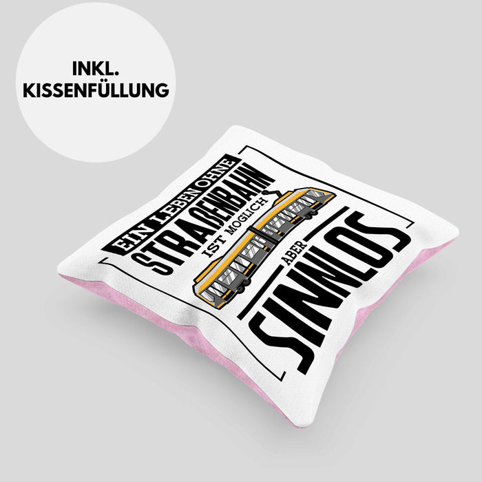 Lustige Kissen mit Füllung 40x40 Geschenk Spruch Lustig Normale Menschen Machen Mir Angst Geschenkidee Geburtstag (Grau) Rosa Trendation