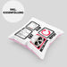 Eat Sleep Metalcore Repeat Kissen mit Füllung 40x40 Geschenk Musik Metal Heavy Kopf (Grau) Rosa Trendation