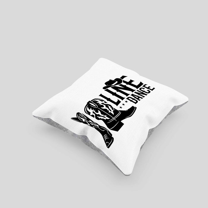 Line Dance Kissen mit Füllung 40x40 Geschenk Spruch Linedance KafffeeKissen mit Füllung 40x40 Spruch (Grau) Grau Trendation