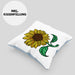 Lustige Sonnenblume Kissen mit Füllung 40x40 Geschenk für Sonnenblumenliebhaber (Grau) Blau Trendation
