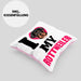 Rottweiler Besitzerin Kissen mit Füllung 40x40 Geschenk Lustiger Spruch Geschenkidee I Love My Rottweiler (Grau) Rosa Trendation