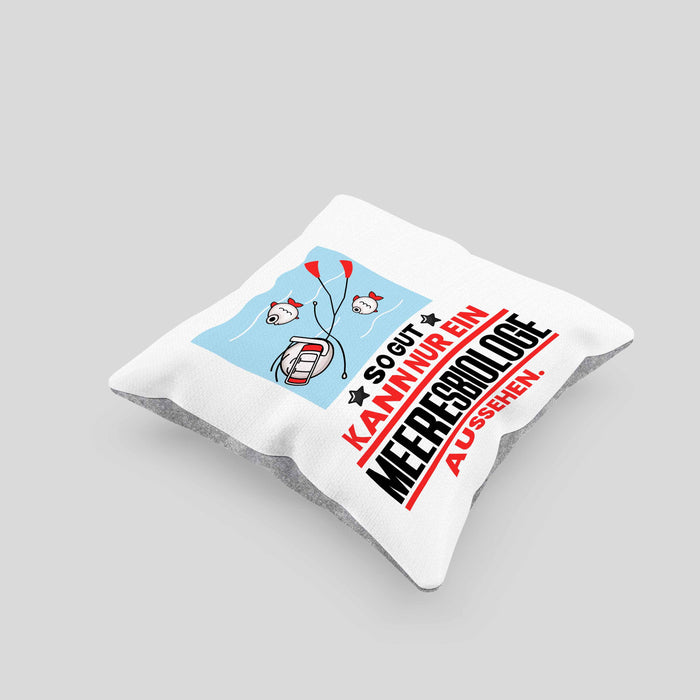 Meeresbiologe Geschenk Kissen mit Füllung 40x40 So Gut Kann Nur Ein Meeresbiologe Aussehen Geschenkidee (Grau) Grau Trendation