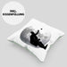 Boule Kissen mit Füllung 40x40 Geschenk Boule-Spieler Geschenkidee Grafik Mond Boule (Grau) Grün Trendation