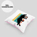 Gepard Kissen mit Füllung 40x40 Geschenk Retro (Grau) Rosa Trendation